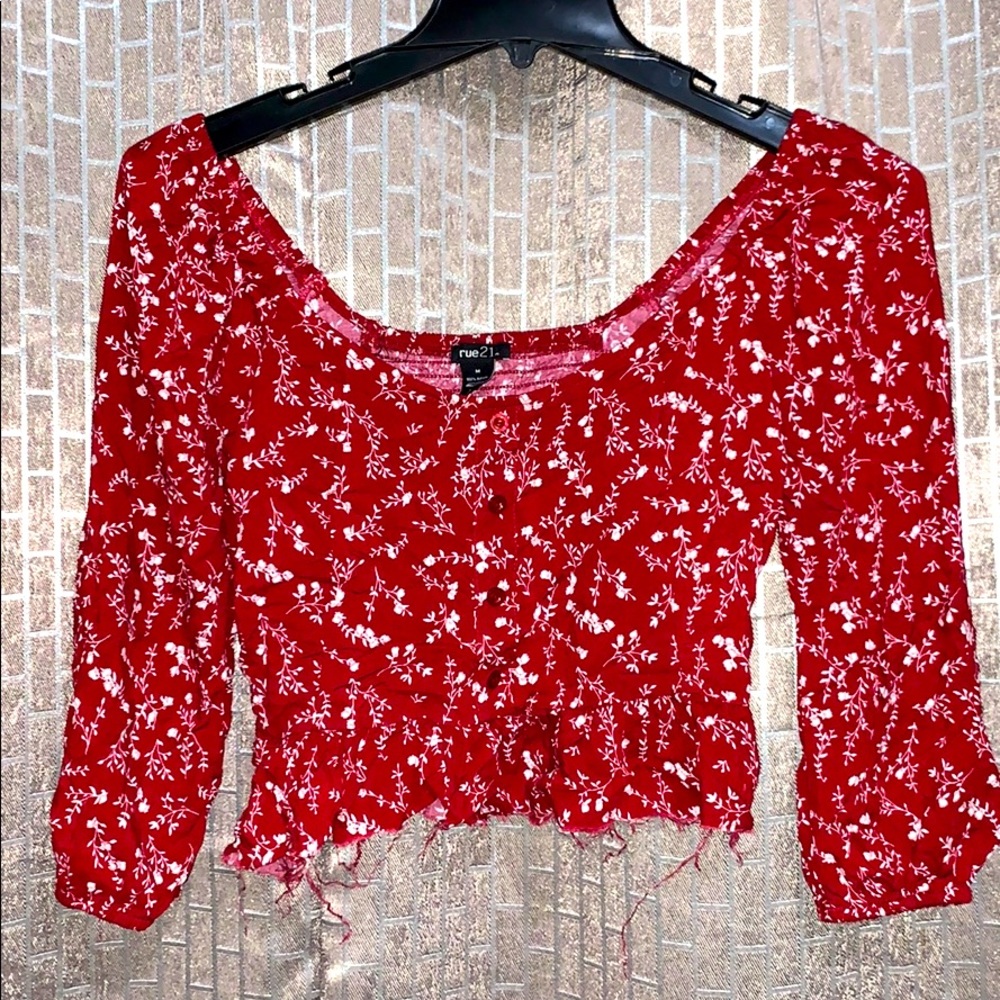 Rue 21 Floral Crop Top